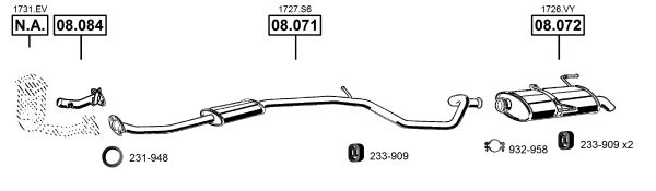 Układ wydechowy ASMET PE081750
