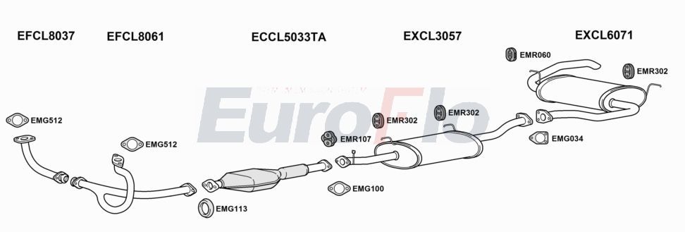 Układ wydechowy EUROFLO CLSHO353008B