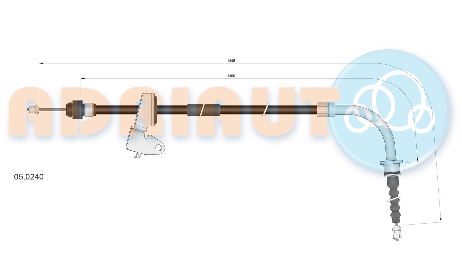 Cablu, frana de parcare ADRIAUTO 05.0240