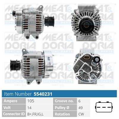 Alternator MEAT & DORIA 5540231