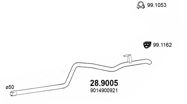 Rura wydechowa ASSO 28.9005