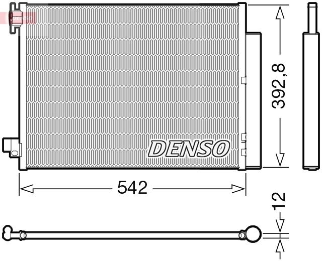 Kondenzátor klimatizácie DENSO DCN37004