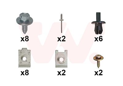 Set montaj, aripa laterala VAN WEZEL 3742796