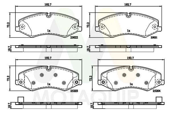 set placute frana,frana disc MOTAQUIP LVXL1793