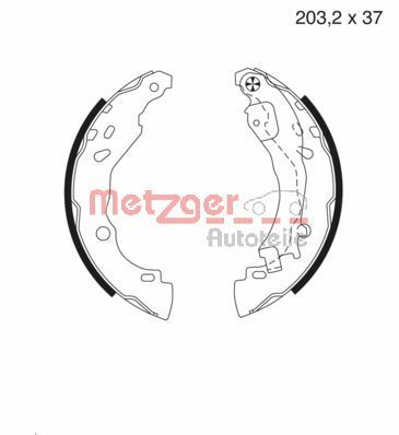 Zestaw szczęk hamulcowych METZGER AUTOTEILE MG982