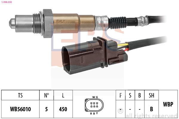Sonda Lambda EPS Made in Italy - OE Equivalent 1.998.592