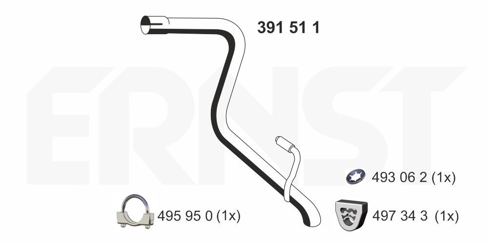 Rura wydechowa ERNST 391511