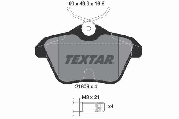 Sada brzdových platničiek kotúčovej brzdy TEXTAR 2160601