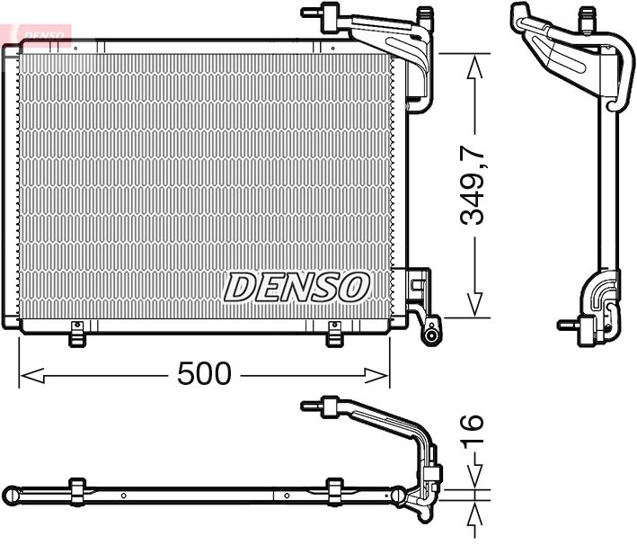 Kondenzátor klimatizácie DENSO DCN10054