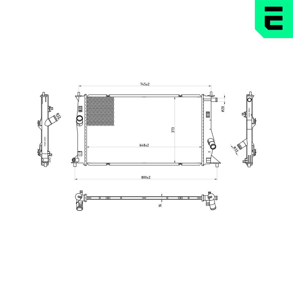 Radiator, racire motor ERA 673172