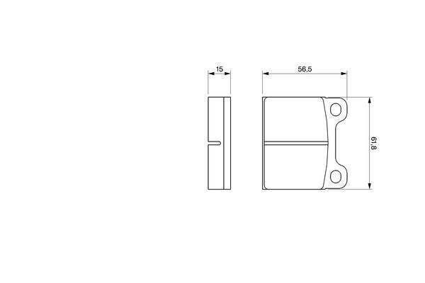 Zestaw klocków hamulcowych, hamulce tarczowe BOSCH 0 986 461 731