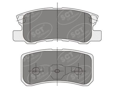 Zestaw klocków hamulcowych, hamulce tarczowe SCT - MANNOL SP 343 PR