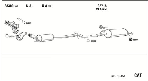 Układ wydechowy WALKER CIK018454