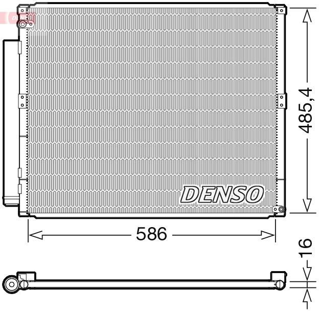 Kondenzátor, klimatizace DENSO DCN50113