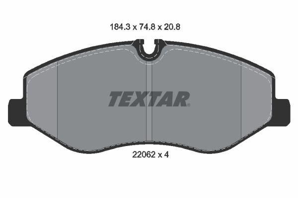 Sada brzdových platničiek kotúčovej brzdy TEXTAR 2206201