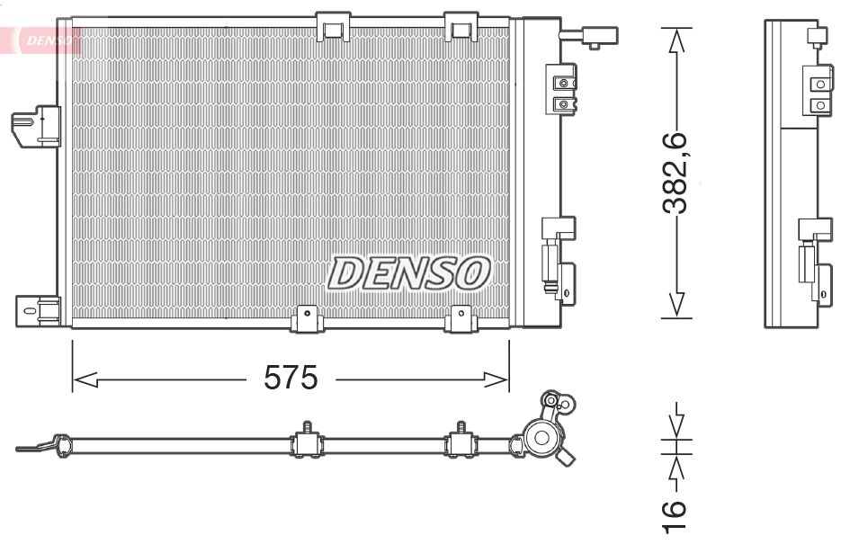 Kondenzátor klimatizácie DENSO DCN20038