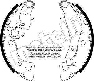 Zestaw szczęk hamulcowych METELLI 53-0024Y