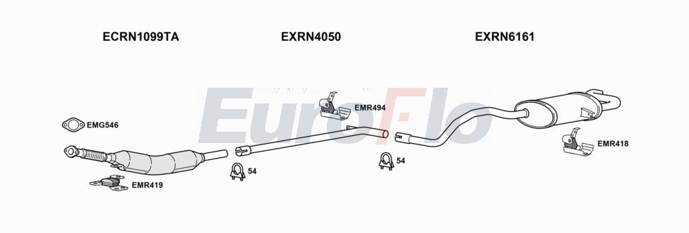 Układ wydechowy EUROFLO RNSCE19D6032