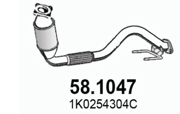 Rura wydechowa ASSO 1K0254304C