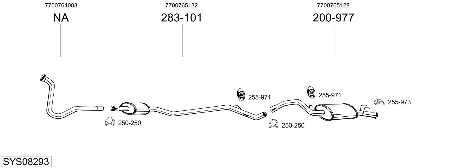 Układ wydechowy BOSAL SYS08293