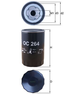 Olejový filter MAHLE OC 264