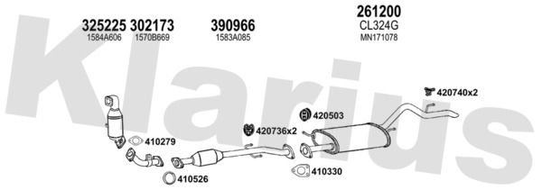 Układ wydechowy KLARIUS 210327E