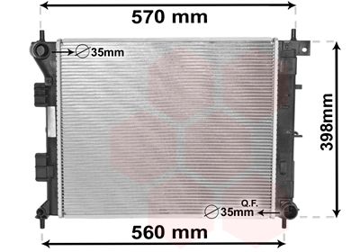 Chladič, chlazení motoru VAN WEZEL 82002338