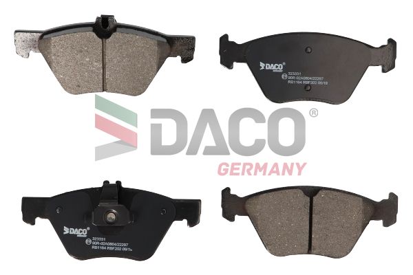 Zestaw klocków hamulcowych, hamulce tarczowe DACO GERMANY 323331