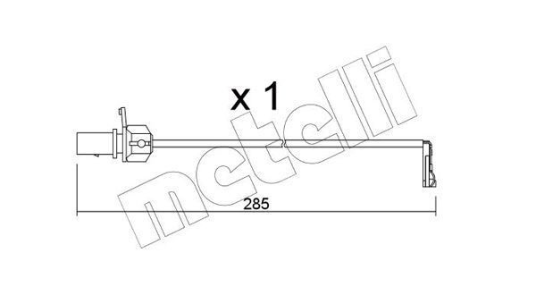 Styk ostrzegawczy, zużycie okładzin hamulcowych METELLI SU.345