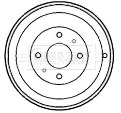 Bęben hamulcowy BORG & BECK BBR7148