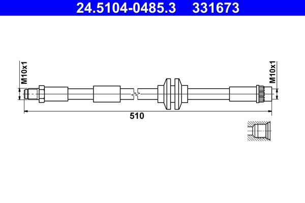 Levně Brzdové hadice ATE 24.5104-0485.3