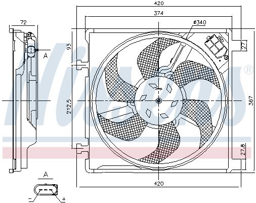 Ventilateur, refroidissement du moteur