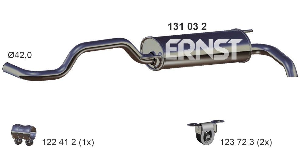 Zadní tlumič výfuku ERNST 131032