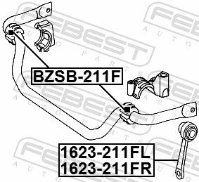 Levně Sada na opravy, uložení stabilizátoru FEBEST BZSB-211F