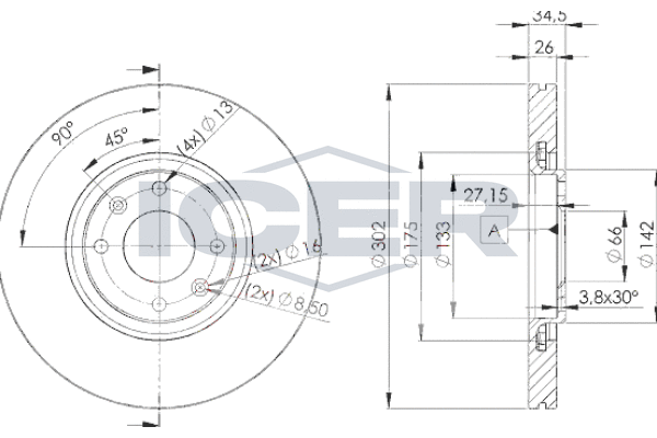 Tarcza hamulcowa ICER 78BD4698-2