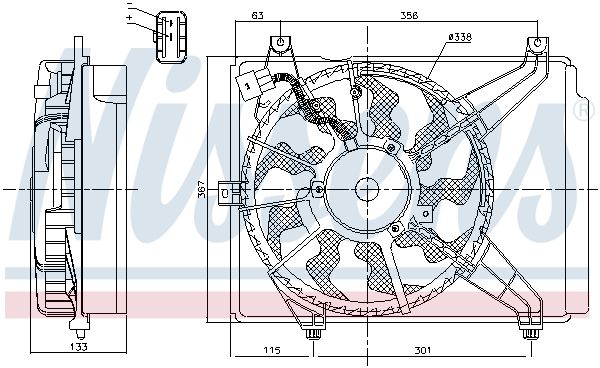 Ventilateur, refroidissement du moteur