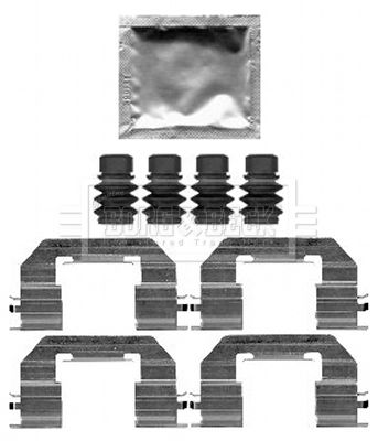 Zestaw akcesoriów, klocki hamulcowe BORG & BECK BBK1610