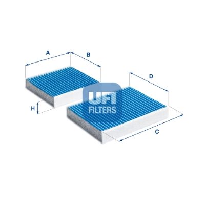 Filtr, wentylacja przestrzeni pasażerskiej UFI 34.164.00