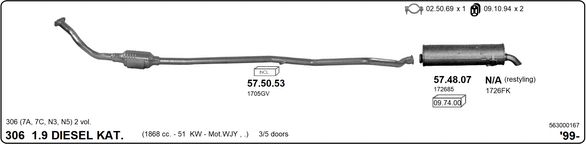 Układ wydechowy IMASAF 563000167
