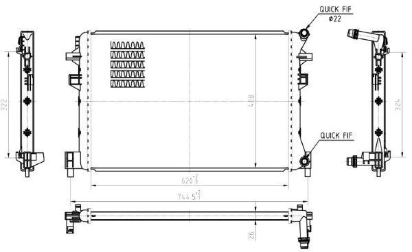 Radiator, racire motor MTR 13054733