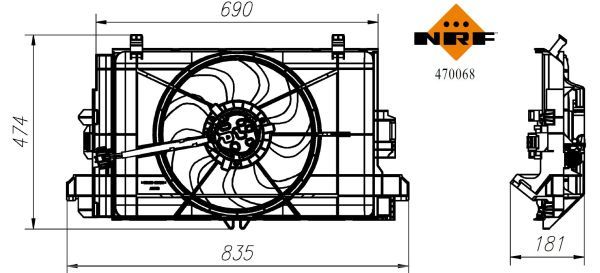 Ventilateur, refroidissement du moteur