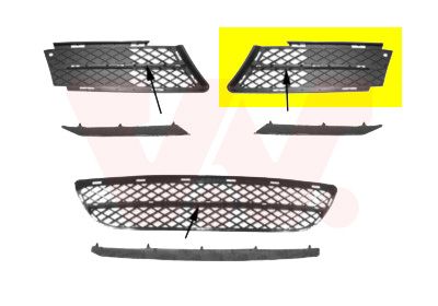 Grille de ventilation, pare-chocs