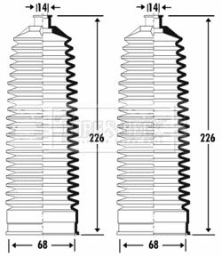 Zestaw osłon, układ kierowniczy BORG & BECK BSG3328