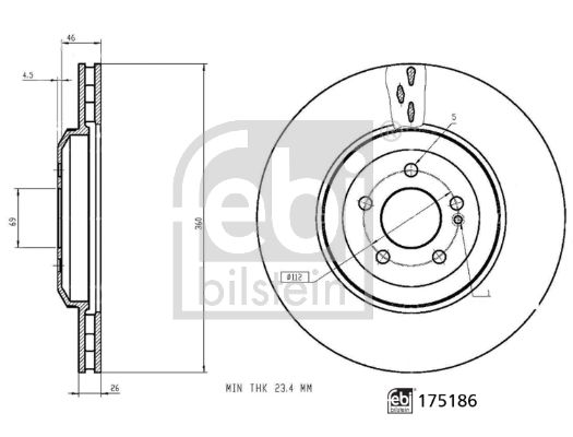 Tarcza hamulcowa FEBI BILSTEIN 175186