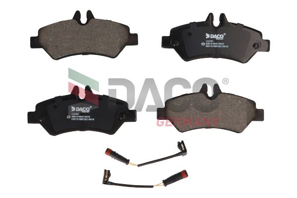 Zestaw klocków hamulcowych, hamulce tarczowe DACO GERMANY 323361