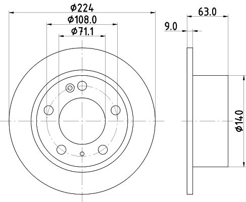 Tarcza hamulcowa MINTEX MDC631
