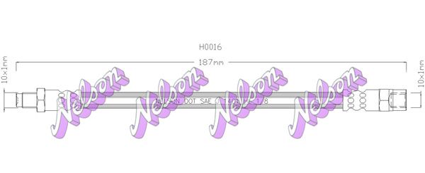 Przewód hamulcowy elastyczny KAWE H0016