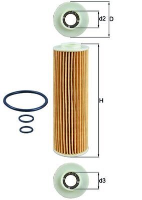 Olejový filtr MAHLE OX 183/5D