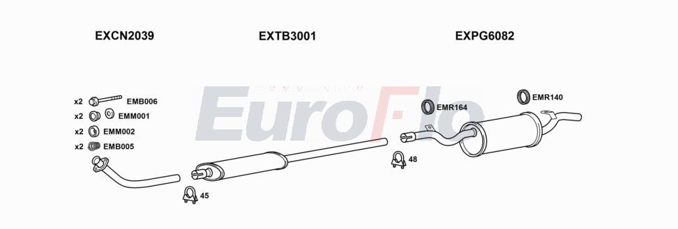 Układ wydechowy EUROFLO TBSAM131001A00