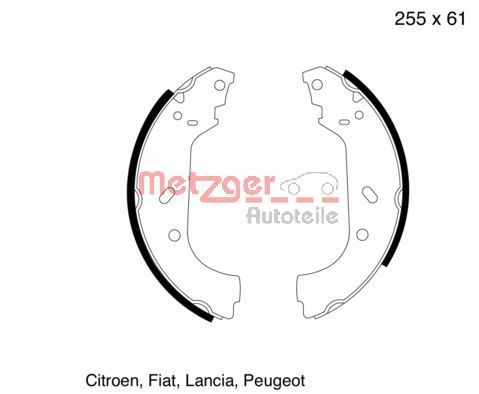 Zestaw szczęk hamulcowych METZGER AUTOTEILE MG600